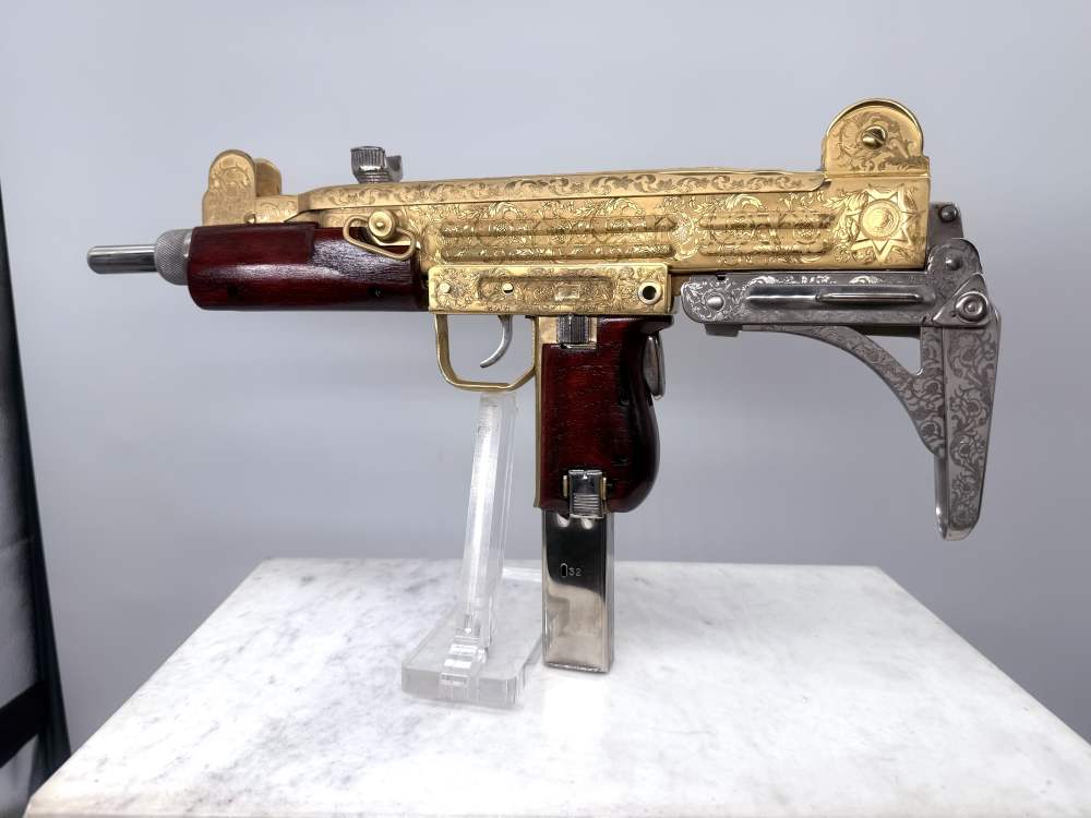 UZI 24k Gold & Bright Nickel ENGRAVED -img-12
