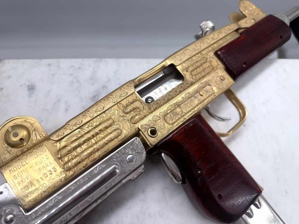 UZI 24k Gold & Bright Nickel ENGRAVED -img-28