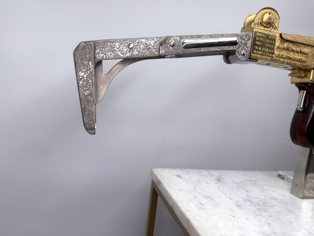 UZI 24k Gold & Bright Nickel ENGRAVED -img-33