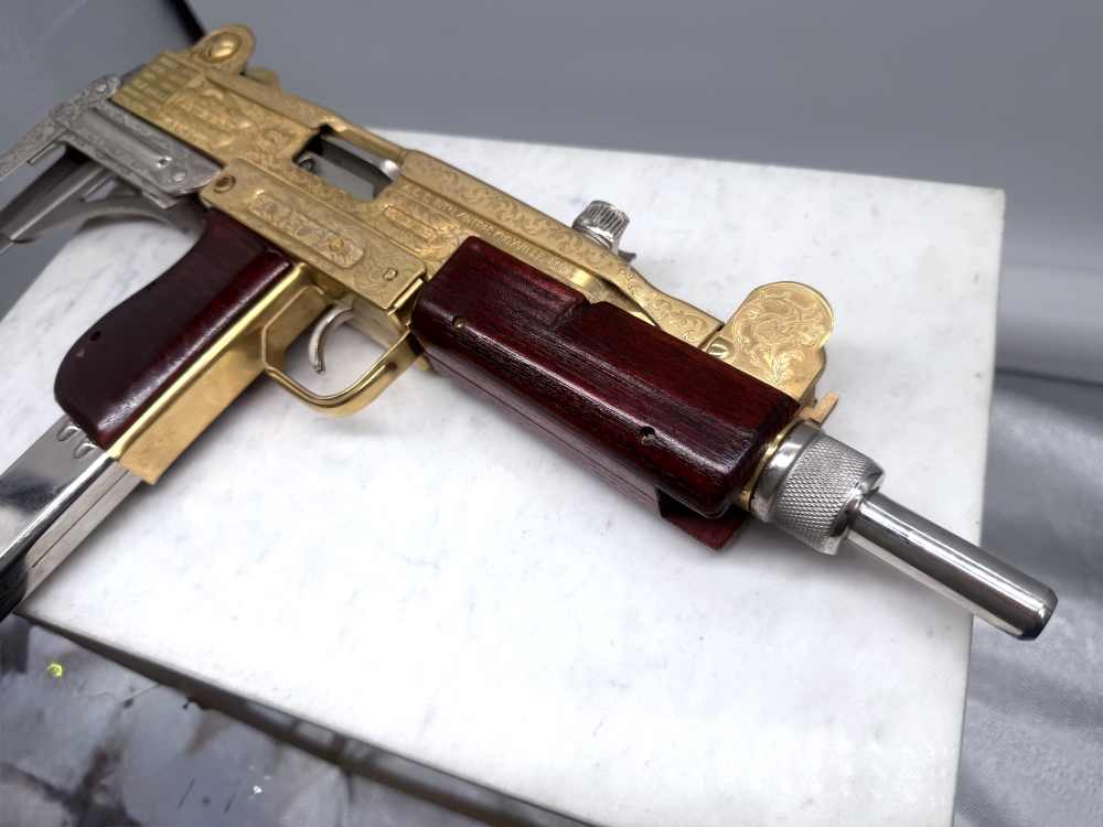 UZI 24k Gold & Bright Nickel ENGRAVED -img-25