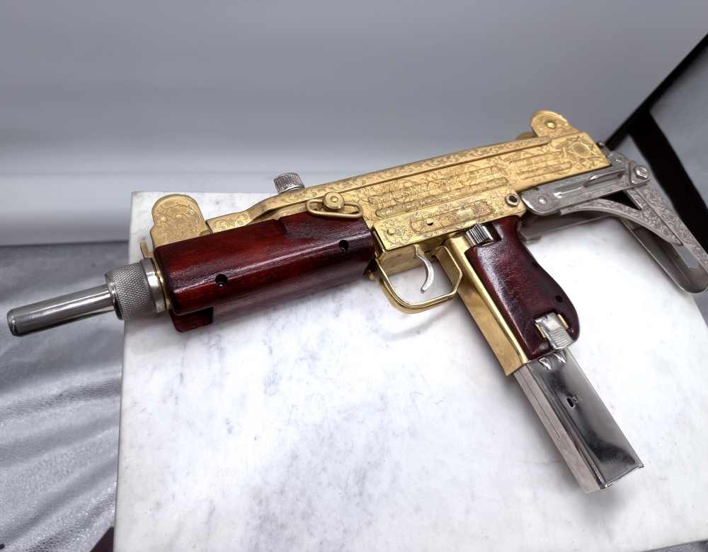 UZI 24k Gold & Bright Nickel ENGRAVED -img-0