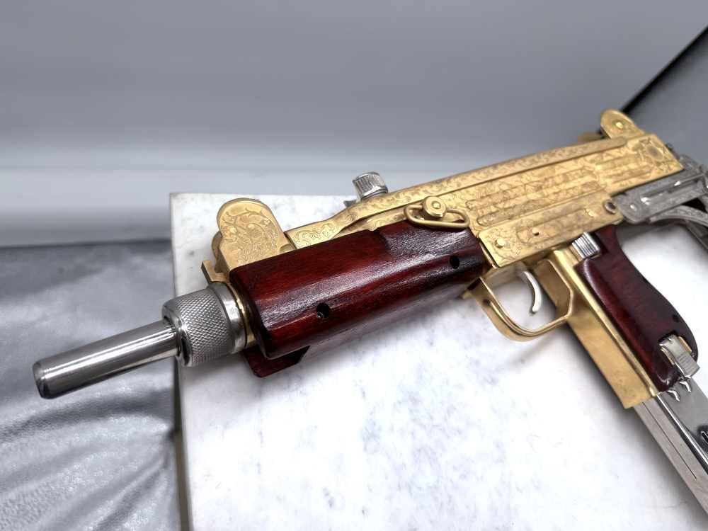 UZI 24k Gold & Bright Nickel ENGRAVED -img-22