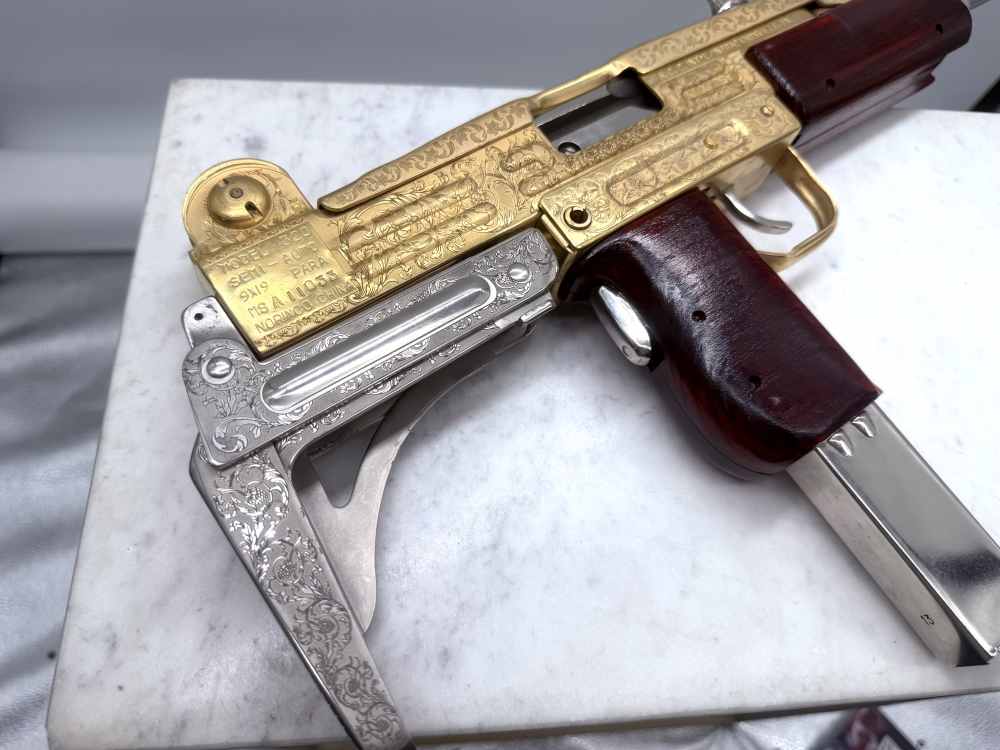 UZI 24k Gold & Bright Nickel ENGRAVED -img-27