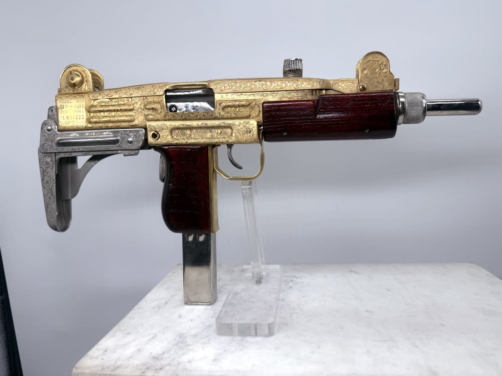 UZI 24k Gold & Bright Nickel ENGRAVED -img-1