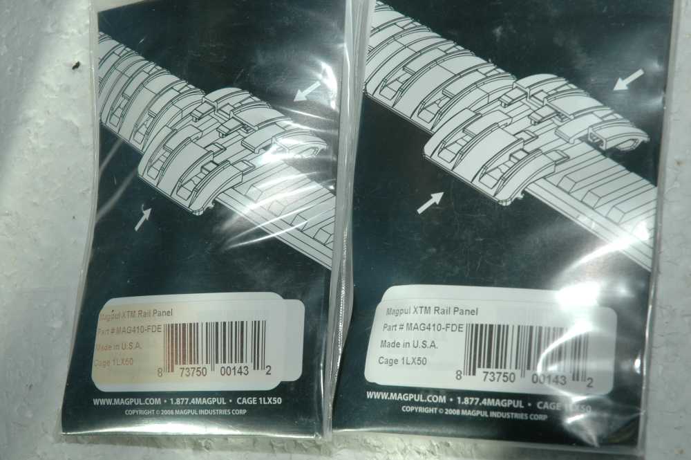 Magpul XTM Rail Panel Cover MAG410-FDE Flat Dark Earth 2 packs AR15 M4 M16-img-1