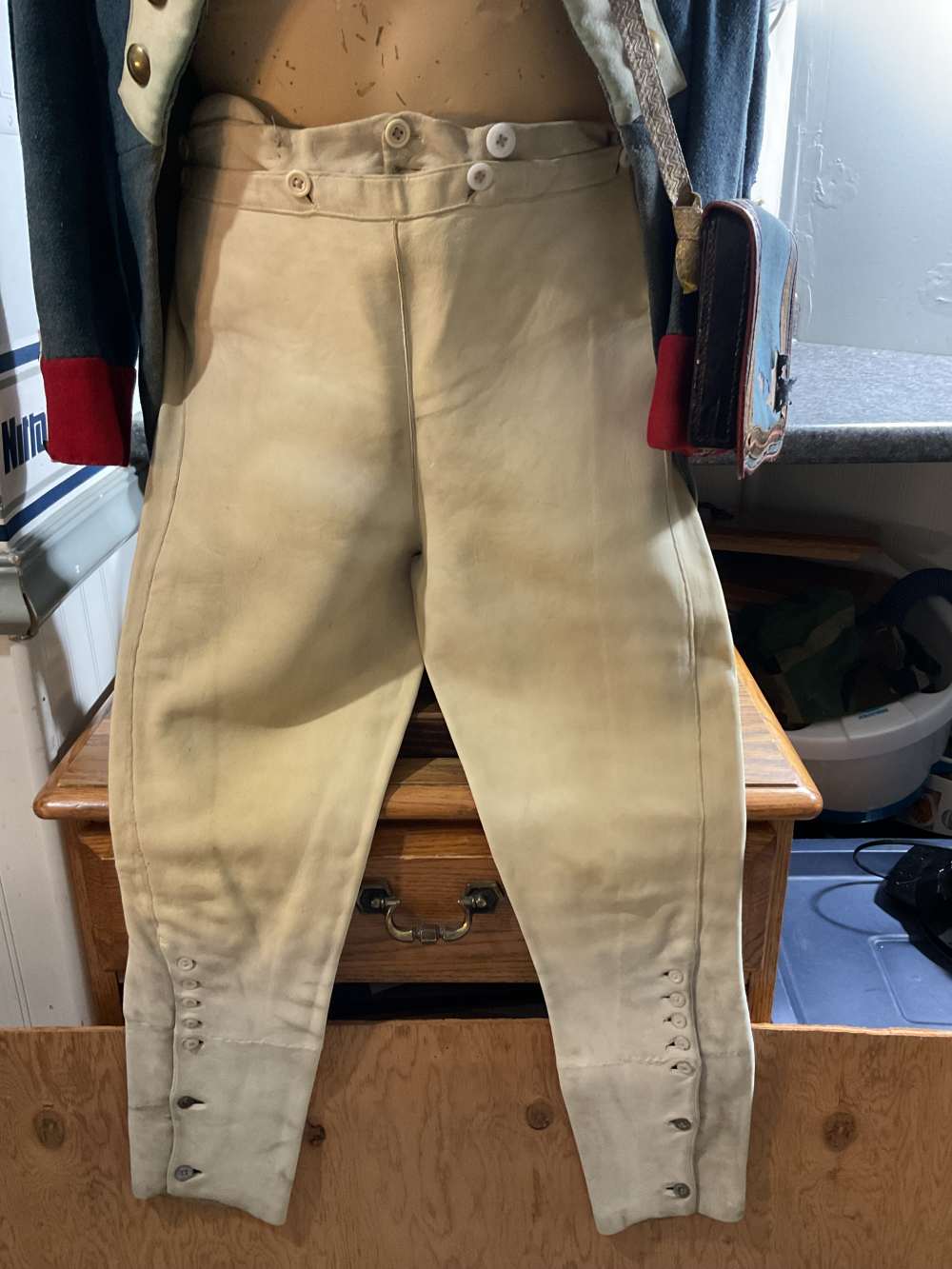 Napoleon 1st Empire National Guard Uniform 1791 - 1815 Buckskin Breeches-img-4