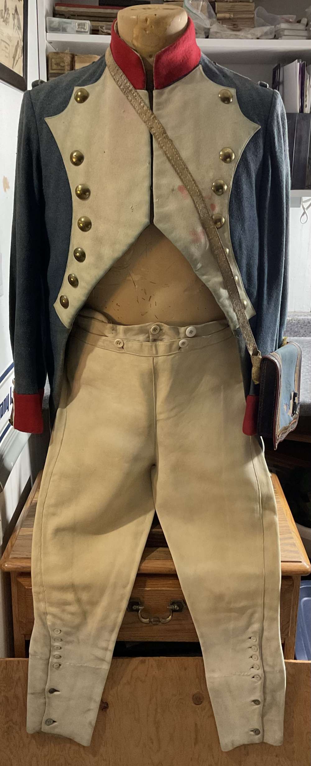 Napoleon 1st Empire National Guard Uniform 1791 - 1815 Buckskin Breeches-img-2