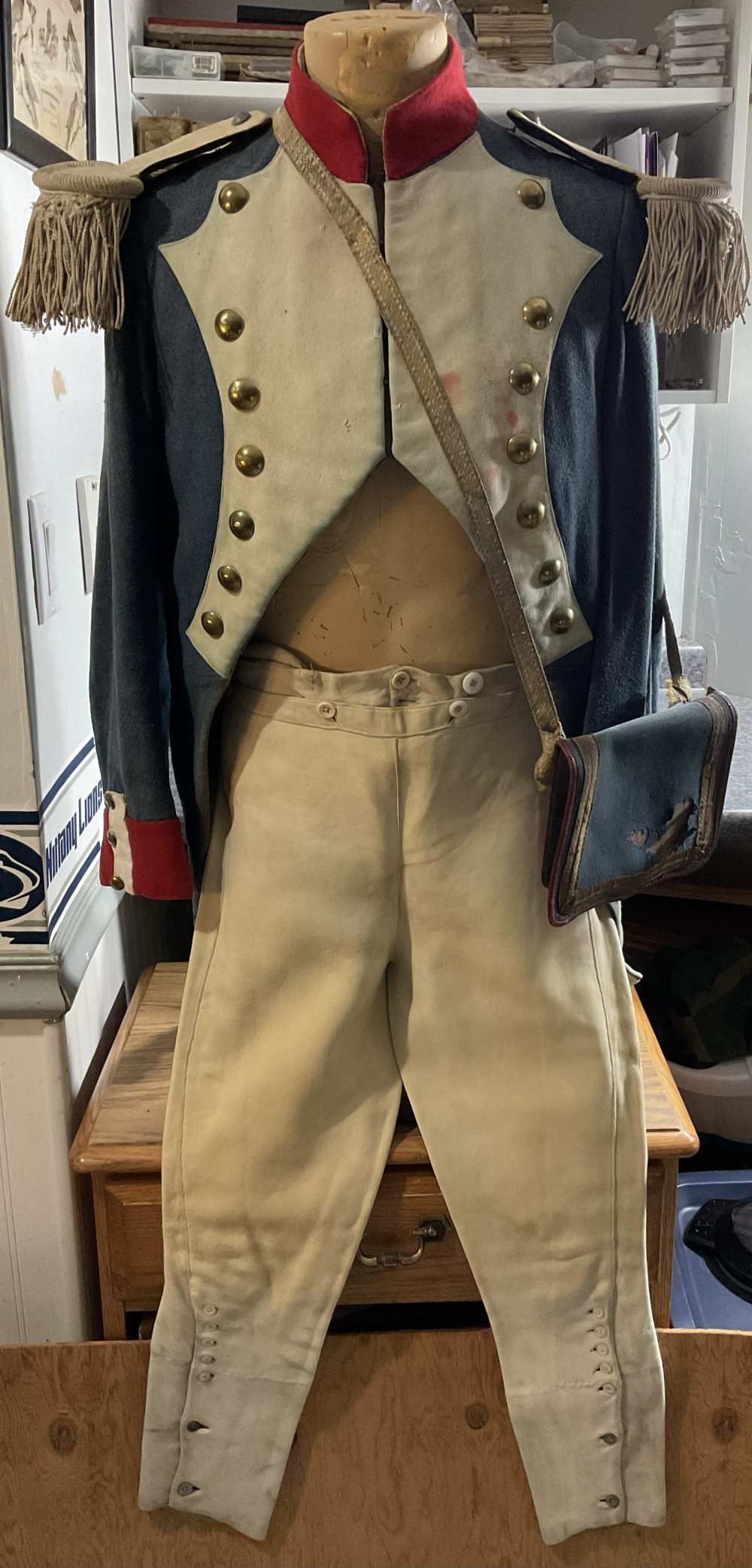 Napoleon 1st Empire National Guard Uniform 1791 - 1815 Buckskin Breeches-img-0