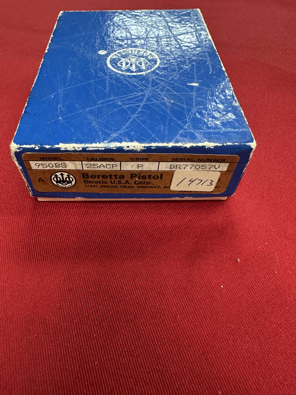 Beretta Model 950 BS Jetfire Blued USA .25 ACP Pre-1988 Factory Box Holster-img-8