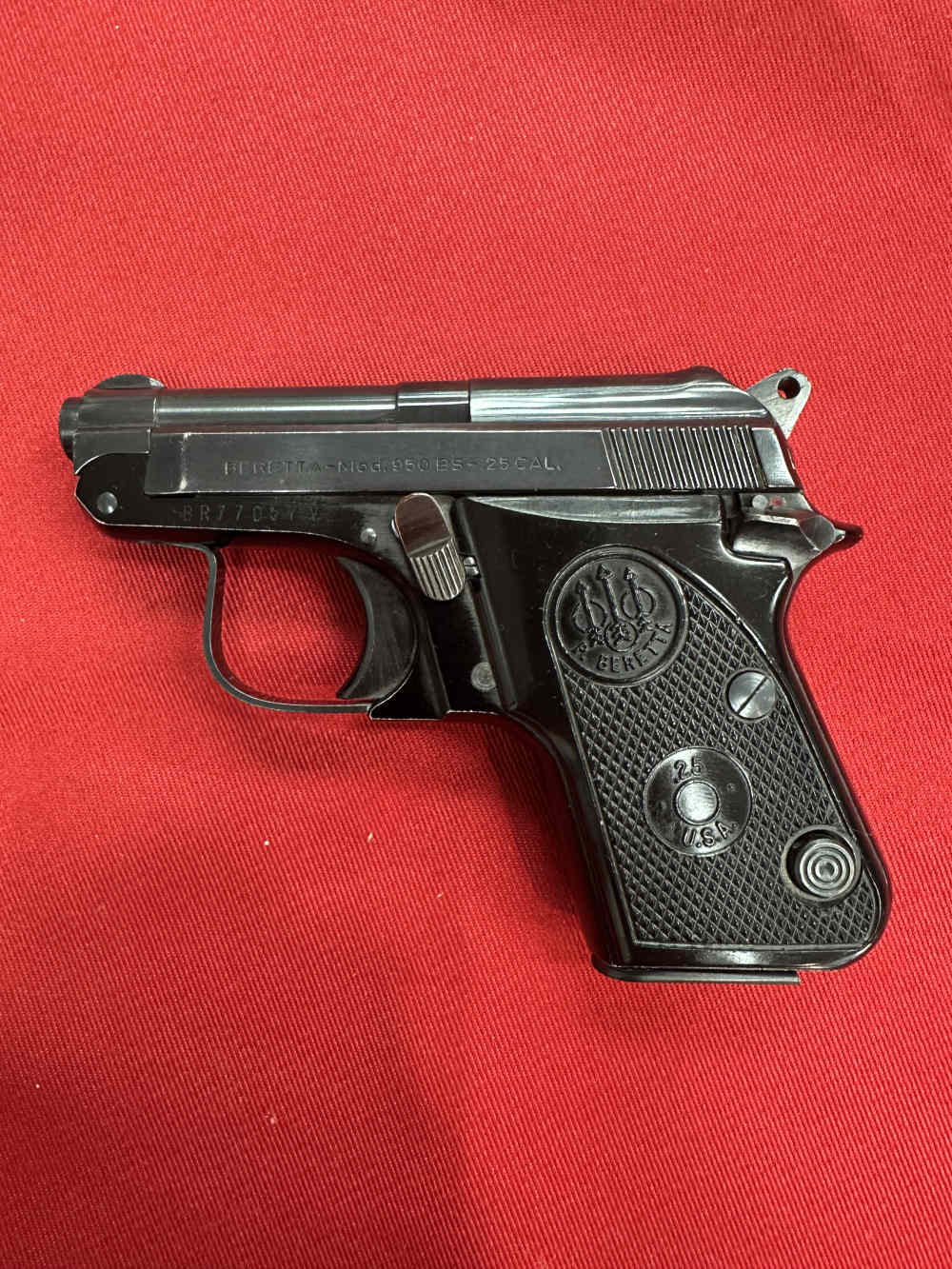 Beretta Model 950 BS Jetfire Blued USA .25 ACP Pre-1988 Factory Box Holster-img-1