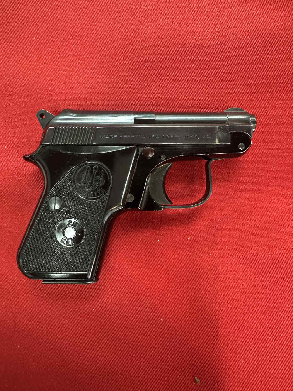 Beretta Model 950 BS Jetfire Blued USA .25 ACP Pre-1988 Factory Box Holster-img-0