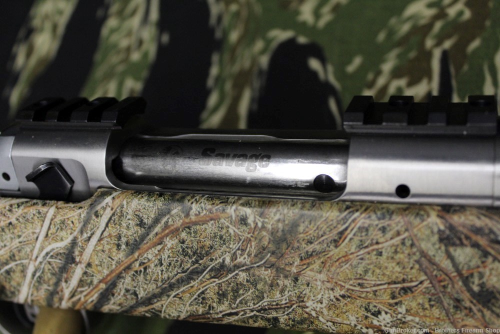 Savage Model 12 22-250 Rem Camo Synthetic Stock Stainless Fluted Barrel -img-8
