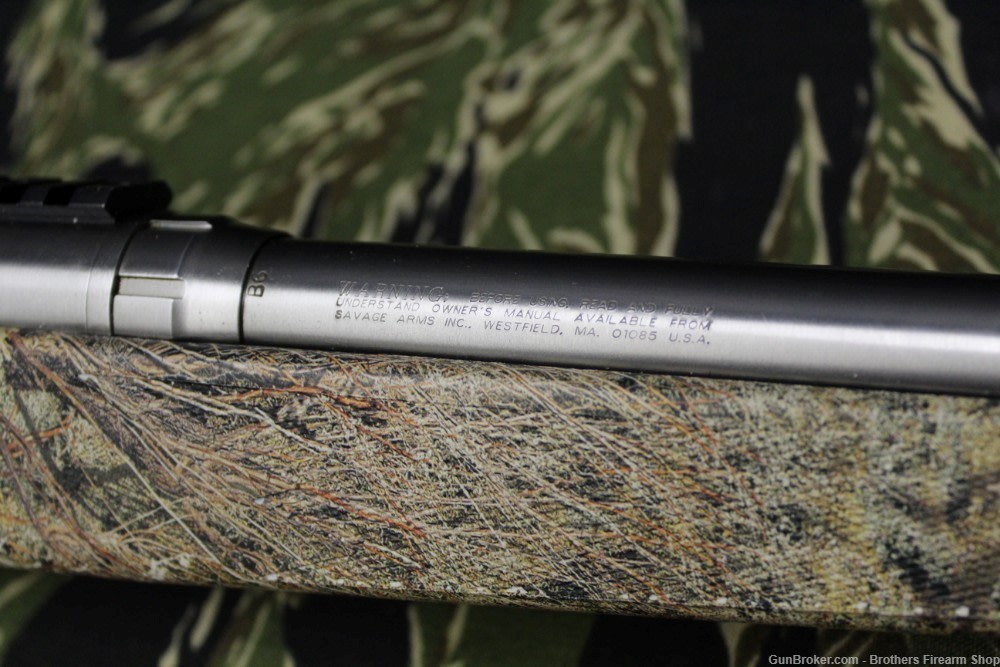 Savage Model 12 22-250 Rem Camo Synthetic Stock Stainless Fluted Barrel -img-1