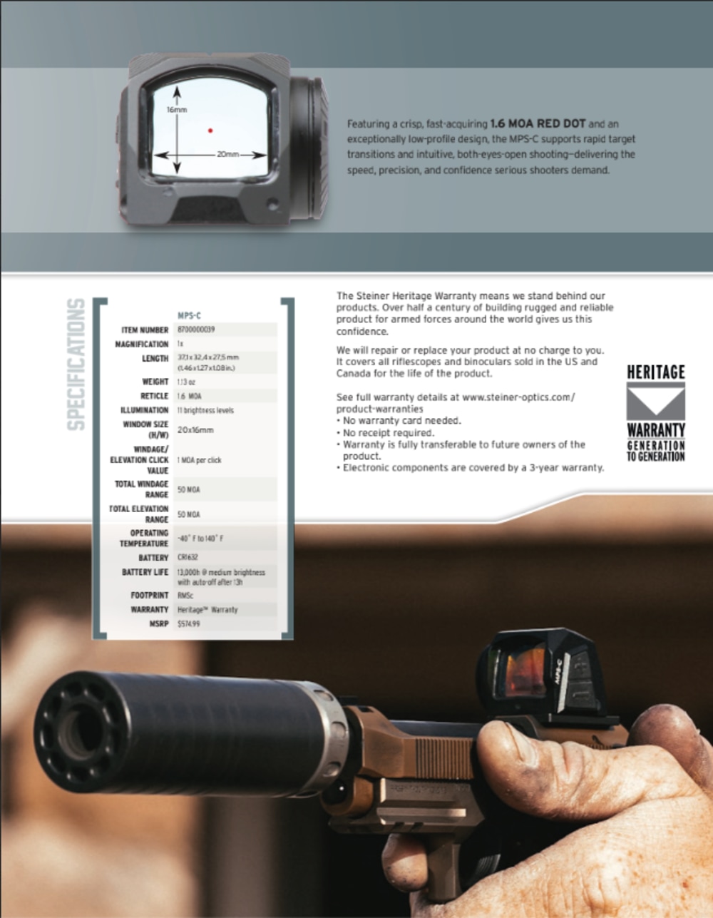 Steiner MPS-C | 1.6 MOA Red Dot 8700000039-Just Released-img-5