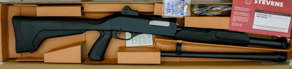 New-in-Box Savage-Stevens Model 320 Ghost Ring Pistolgrip Shotgun 20 Ga 3"-img-1