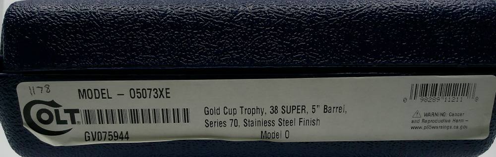Colt Government Gold Cup Trophy 38 Super Series 70 Stainless Steel-img-4