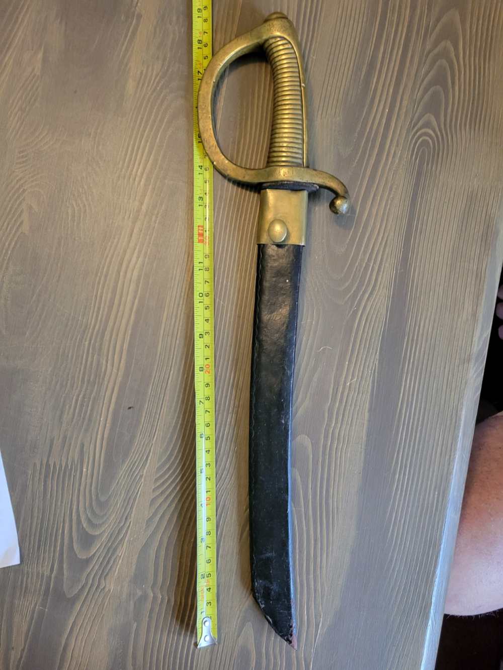 Modified 1904 Spanish Saber D-Guard Bowie Knife w/Sheath-img-3