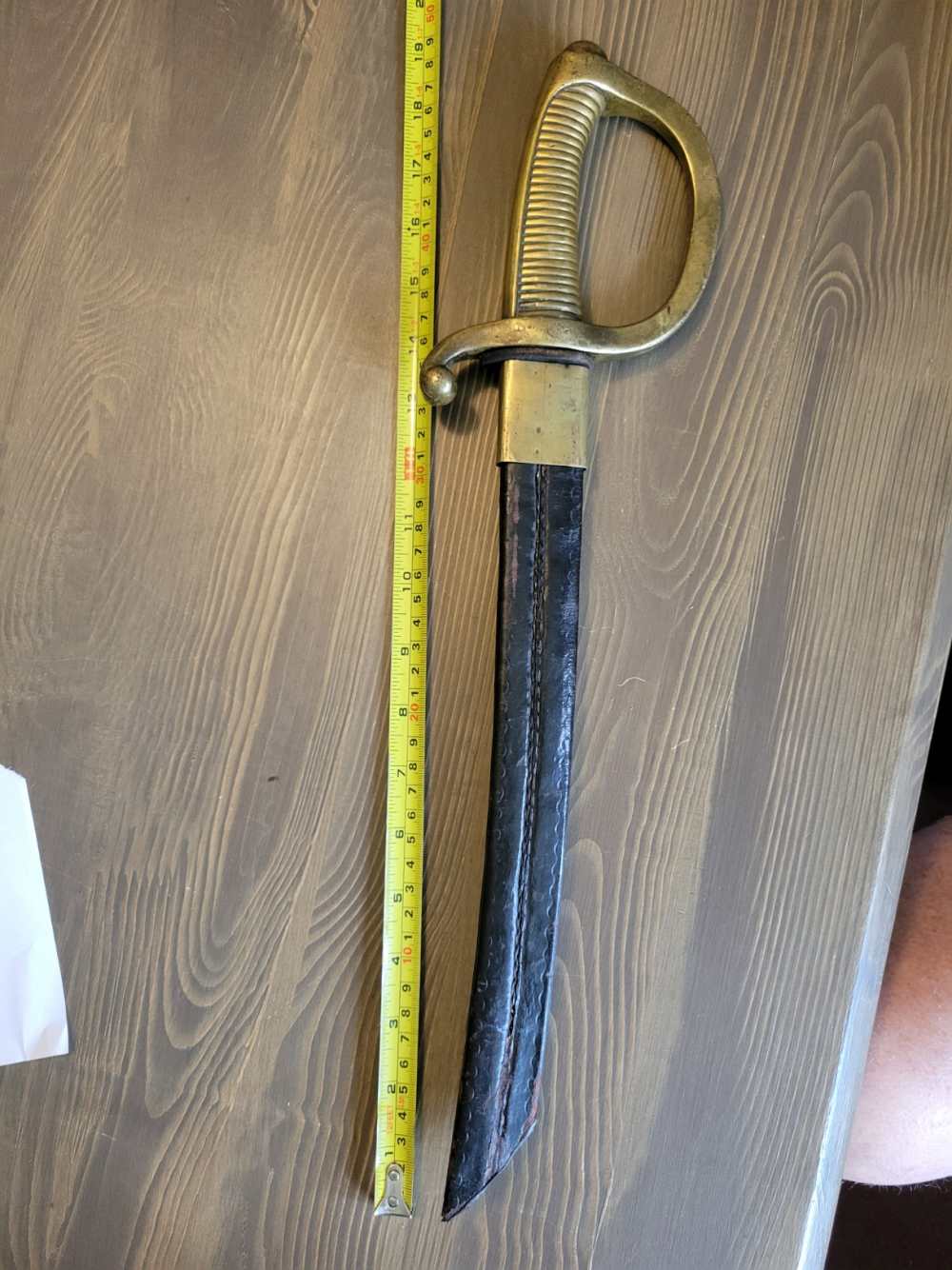 Modified 1904 Spanish Saber D-Guard Bowie Knife w/Sheath-img-4
