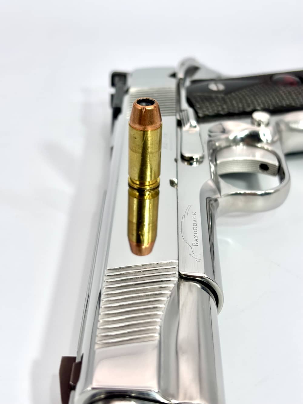 Dan Wesson Mirror Bright Polished Custom Shop Razorback serial# 154 OG grip-img-2