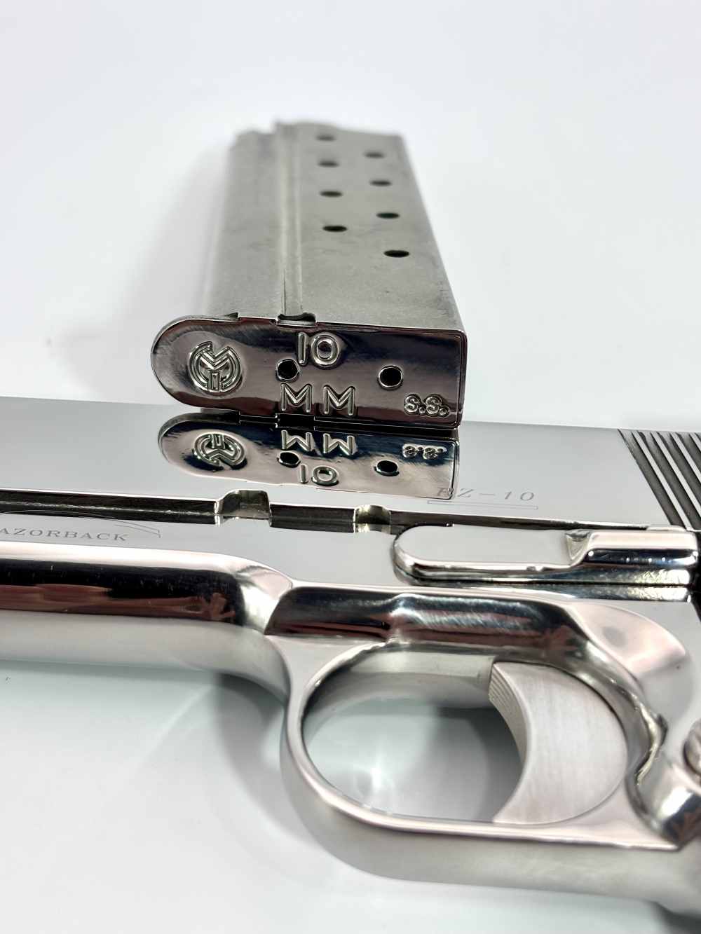 Dan Wesson Mirror Bright Polished Custom Shop Razorback serial# 154 OG grip-img-9
