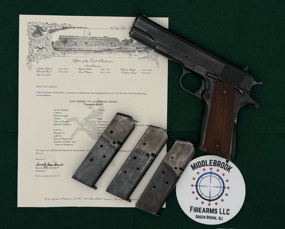 Colt 1911 Transition Model 1924 U.S. Army Colt Letter 3 Two-Tone Mags-img-0