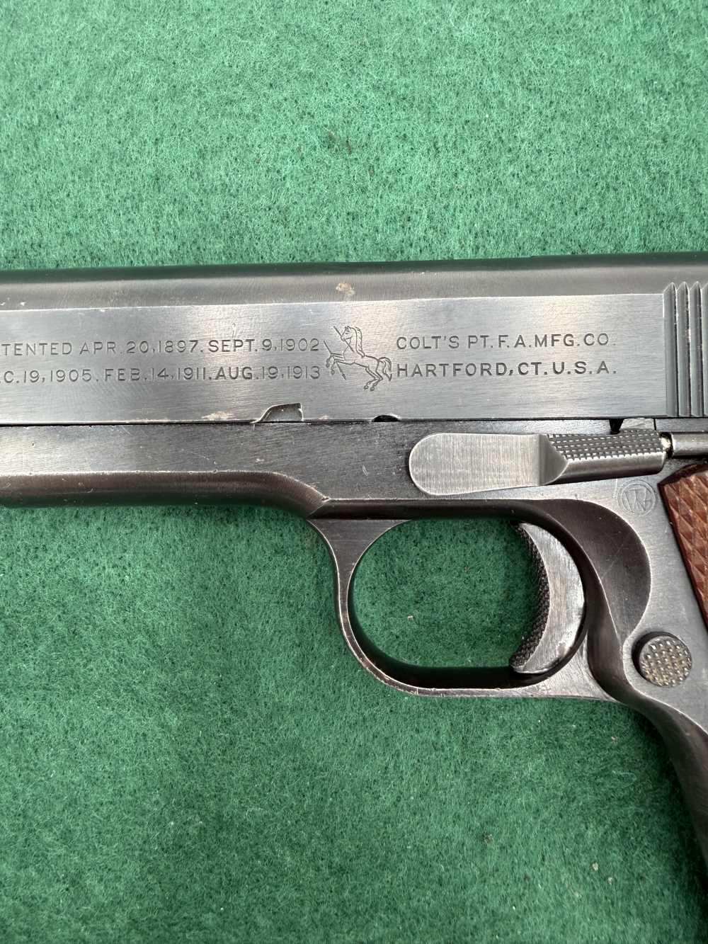 Colt 1911 Transition Model 1924 U.S. Army Colt Letter 3 Two-Tone Mags-img-9