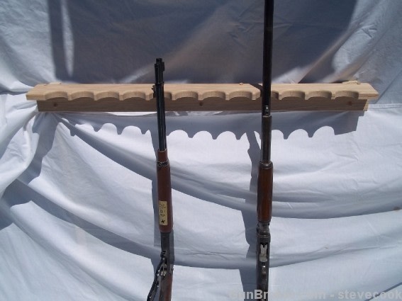 Wooden Gun Rack Red Oak for Closet Floor 36"-img-1