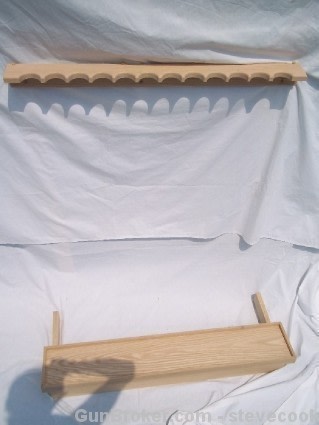Wooden Gun Rack Red Oak for Closet Floor 36"-img-2
