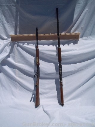 Wooden Gun Rack Red Oak for Closet Floor 36"-img-3