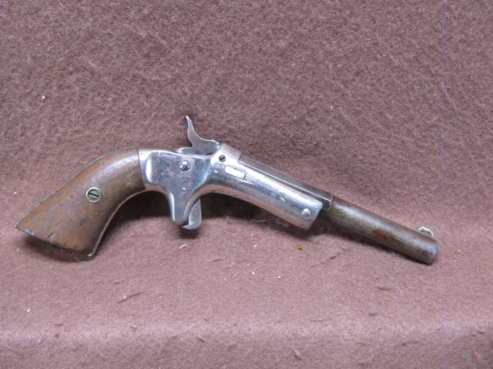 J Stevens A&T Co Offhand 35 22 LR Tip Up Single 3.5" BRL Nice Action C&R-img-0