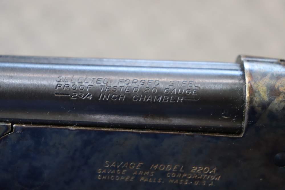 Savage Model 220A Single Shot 20 Gauge Tang Safety Shotgun-img-10