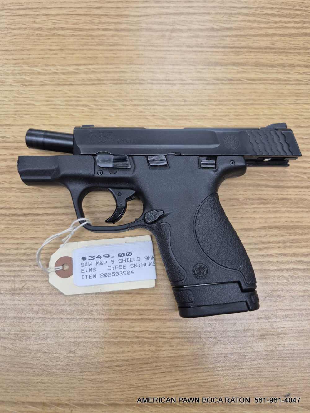 s&w m&p 9 shield  3" brl. 9mm pistol w/ safety , 8rd mg smith & wesson-img-7
