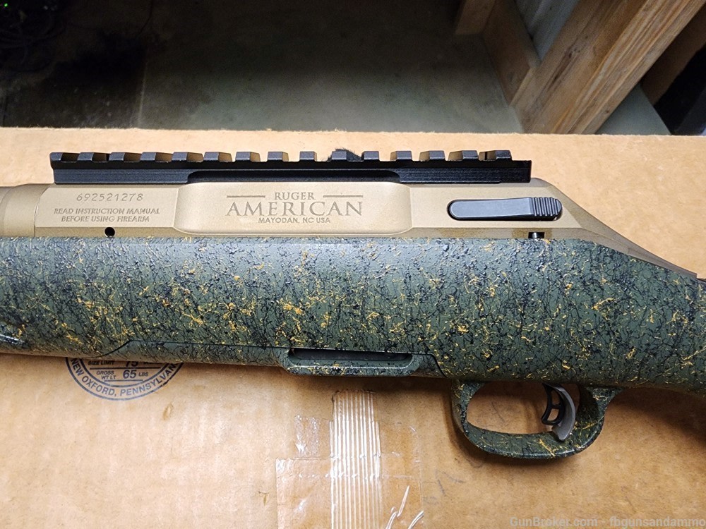 NEW! RUGER AMERICAN GENERATION 2 .243 WINCHESTER 22" GREEN SPLATTER 243 WIN-img-11