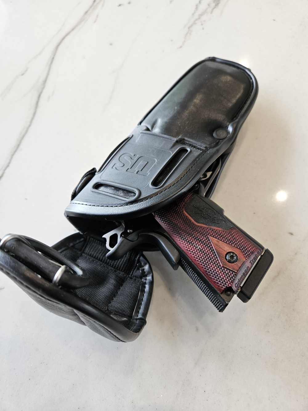 Bianchi Leather G100 Generals Officer Holster, Never Issued-img-3
