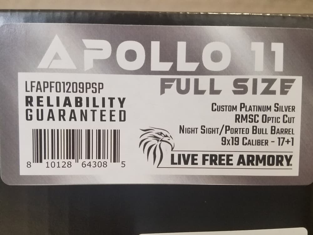 Live Free Armory Apollo 11 2011 Style 9mm Pistol 4.9" LFA LFAPF01209PSP-img-5