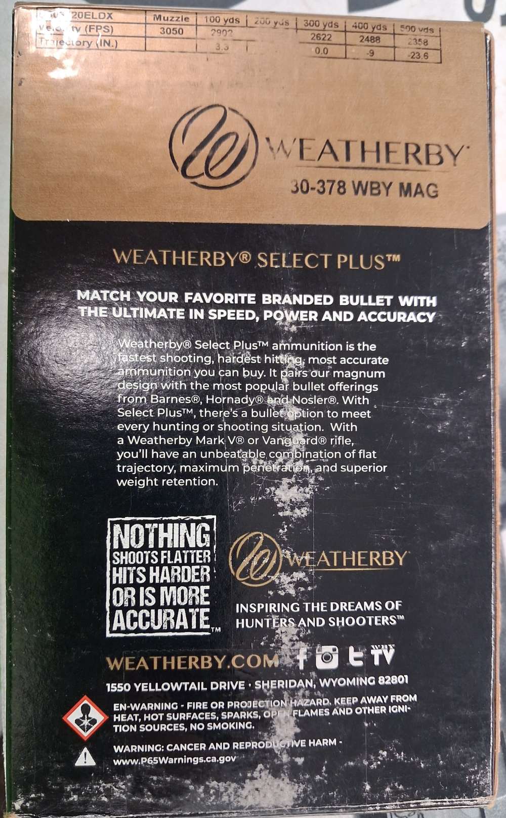Weatherby .30-378 Magnum 220gr. Hornady ELD-X, 20 rounds per box-img-2