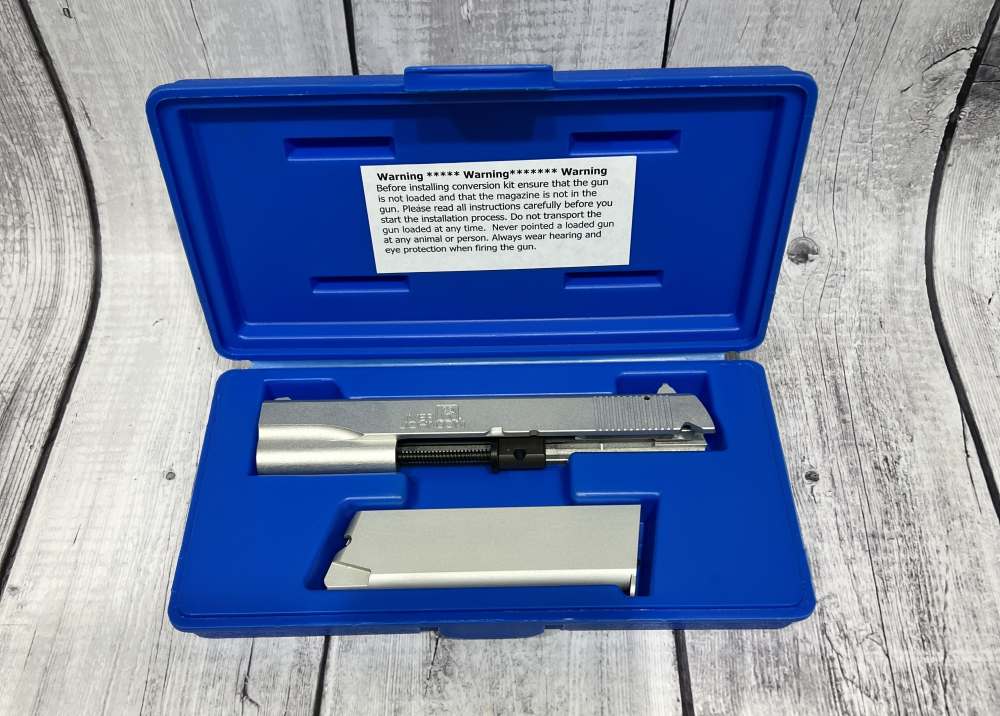 Iver Johnson 1911A1 22LR conversion Kit government silver fixed NEW-img-0