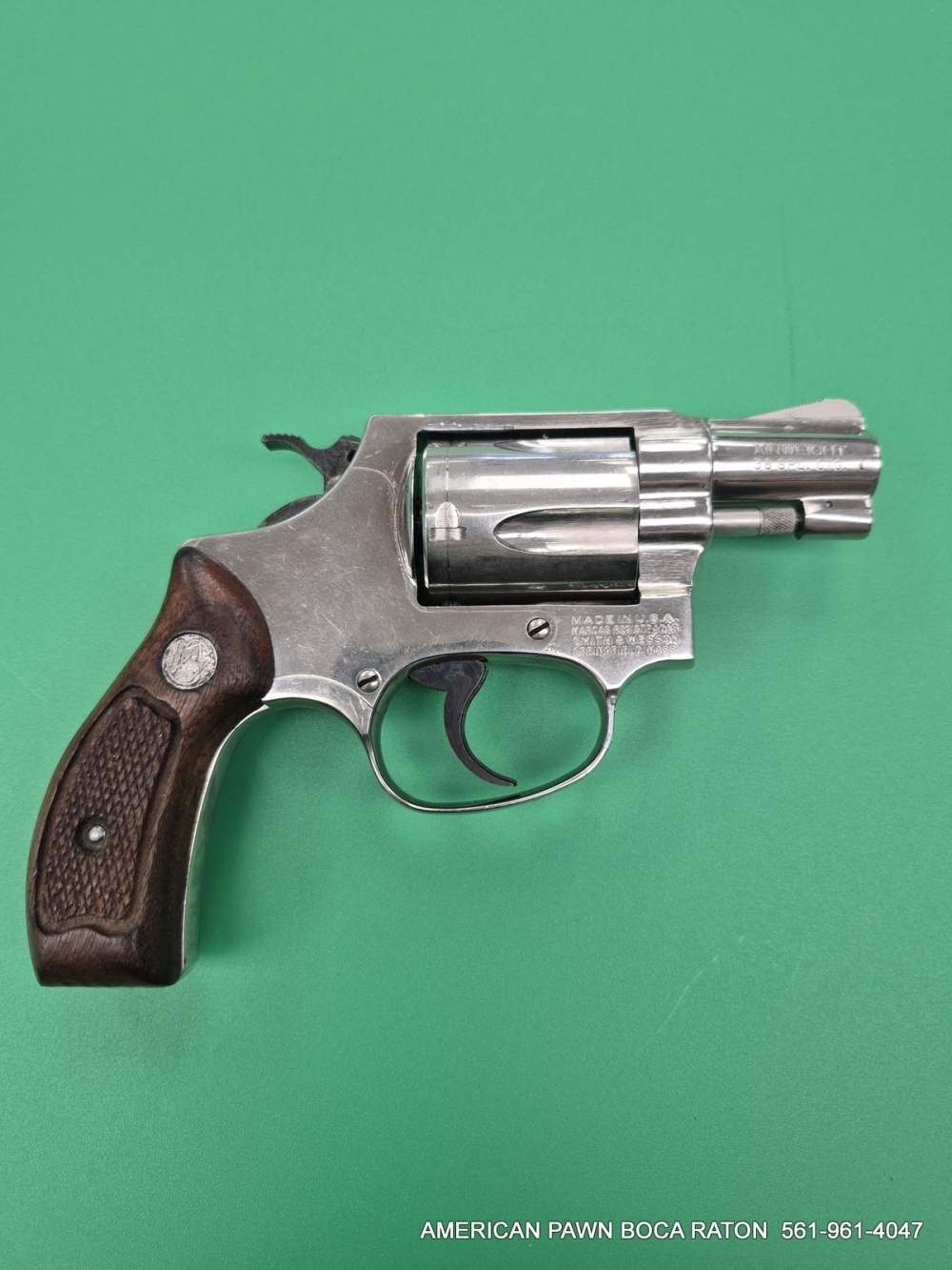 1982 SMITH & WESSON MODEL 37 AIRWEIGHT  NICKEL FINISH -img-5