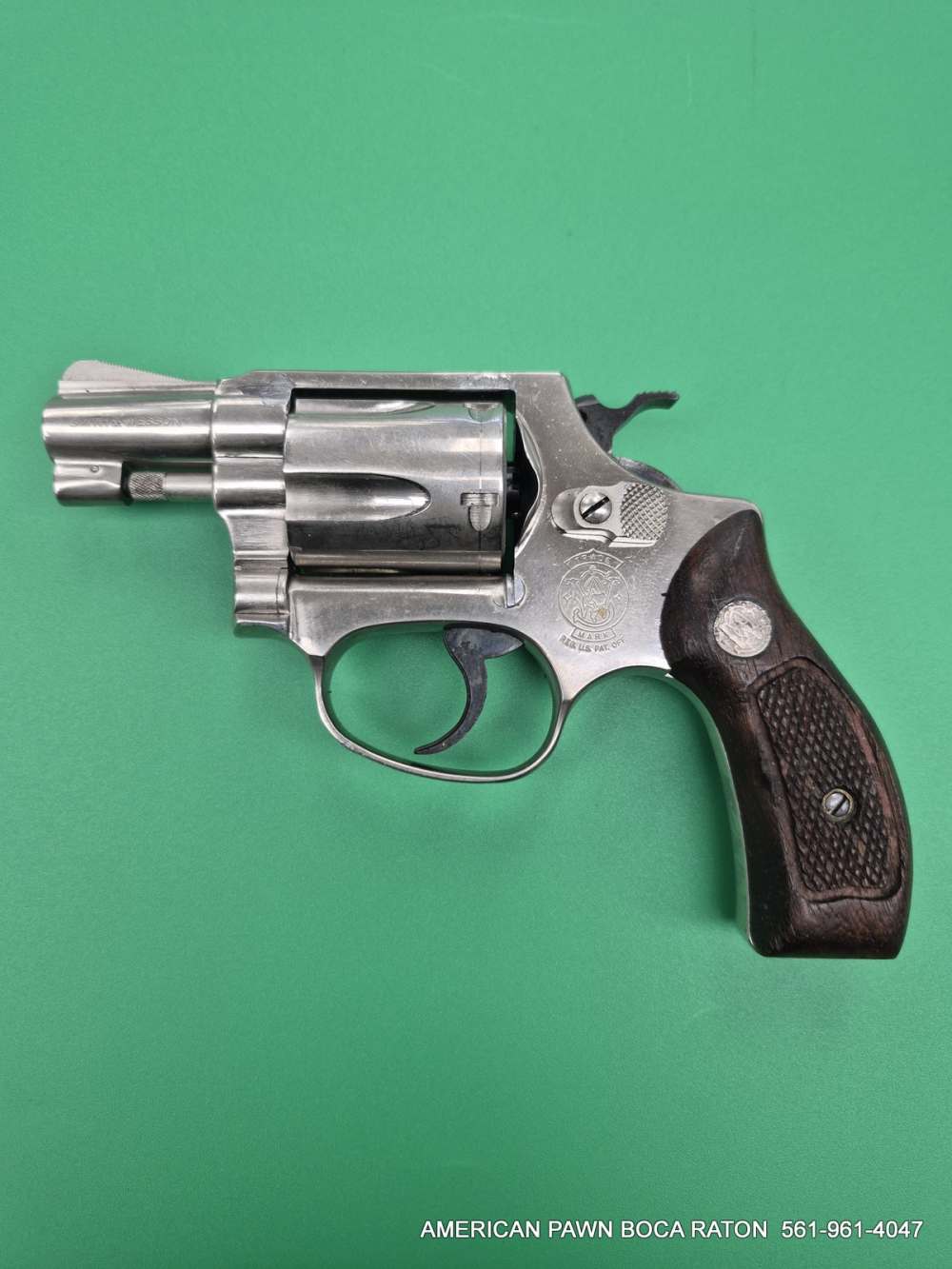 1982 SMITH & WESSON MODEL 37 AIRWEIGHT  NICKEL FINISH -img-1