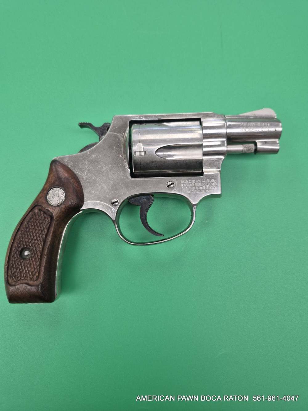 1982 SMITH & WESSON MODEL 37 AIRWEIGHT  NICKEL FINISH -img-2
