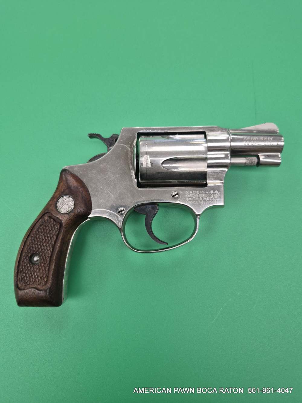 1982 SMITH & WESSON MODEL 37 AIRWEIGHT  NICKEL FINISH -img-4