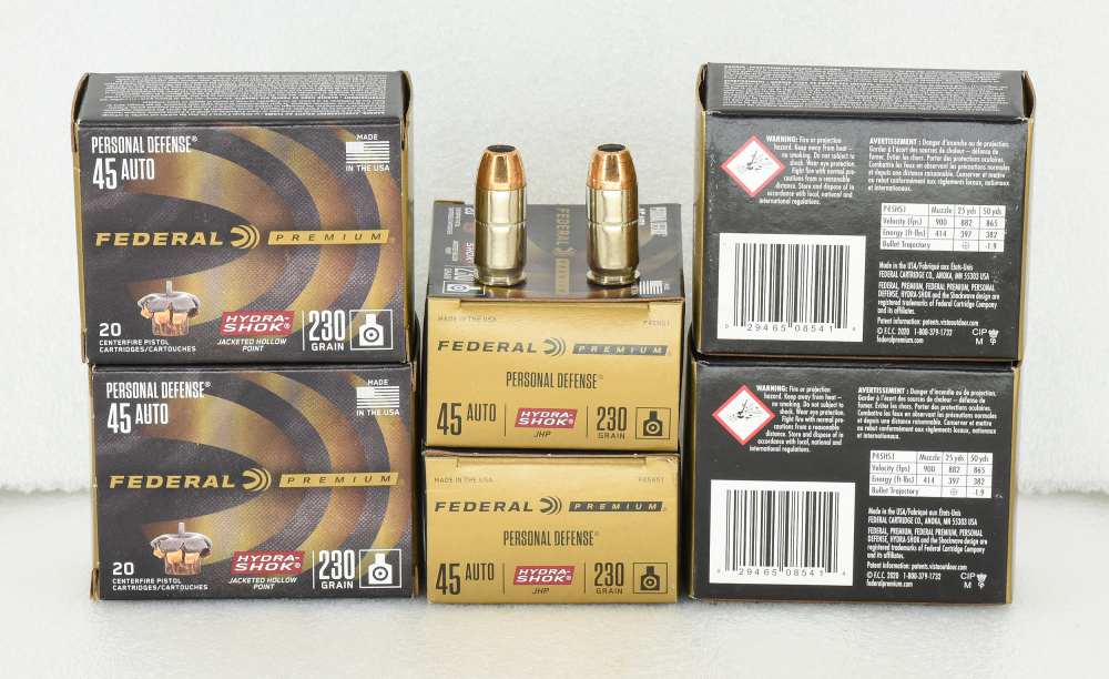 Federal Premium 45 ACP 230grn Hydra-Shok JHP 120rds Total P45HS1 NOS-img-1