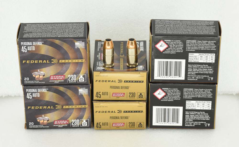 Federal Premium 45 ACP 230grn Hydra-Shok JHP 120rds Total P45HS1 NOS-img-2