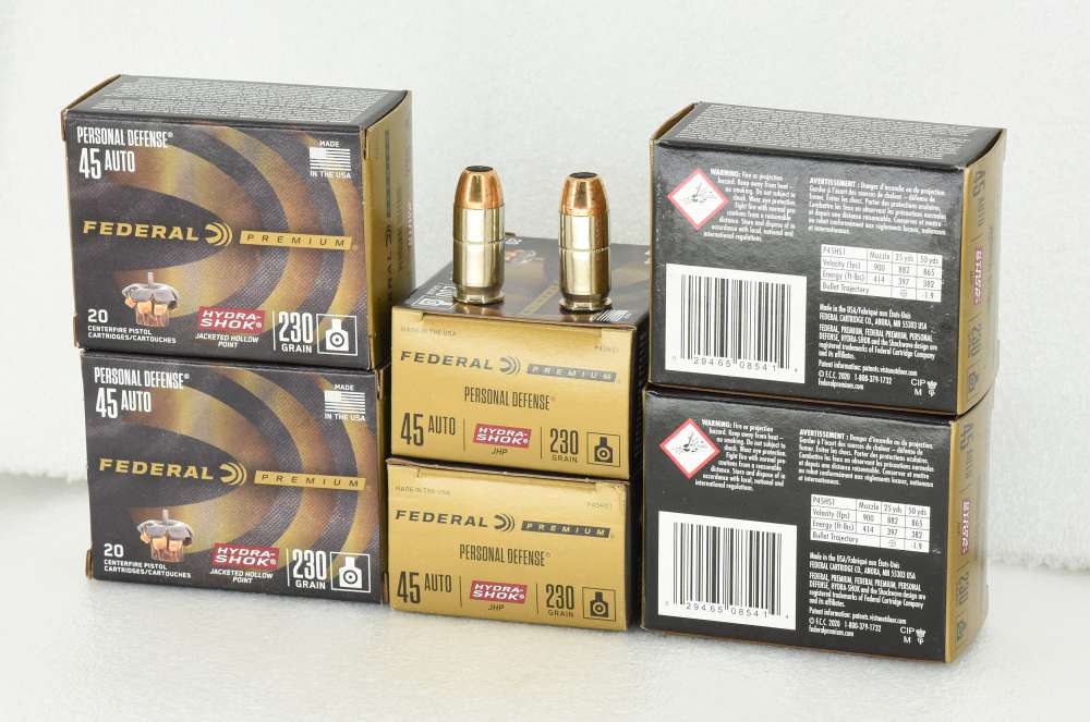 Federal Premium 45 ACP 230grn Hydra-Shok JHP 120rds Total P45HS1 NOS-img-3