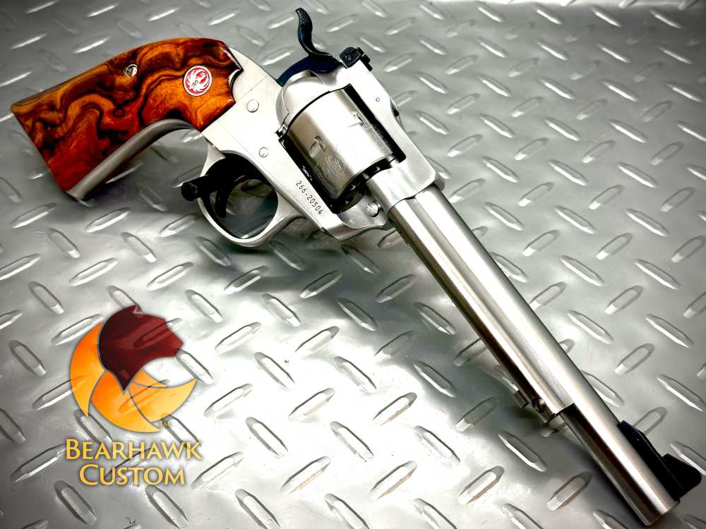 RARE | Bisley Stainless Single Six | Power Custom Hammer/Trigger | Ironwood-img-0
