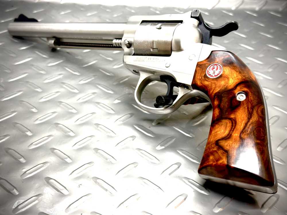 RARE | Bisley Stainless Single Six | Power Custom Hammer/Trigger | Ironwood-img-2