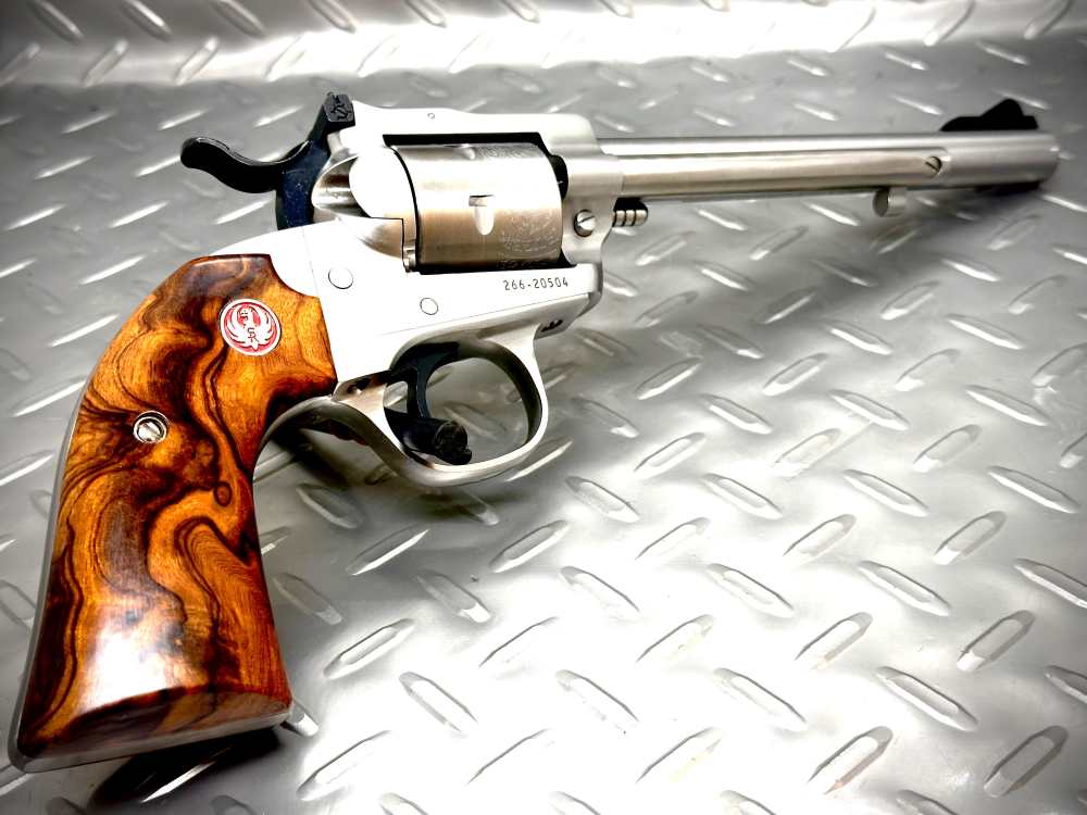 RARE | Bisley Stainless Single Six | Power Custom Hammer/Trigger | Ironwood-img-6