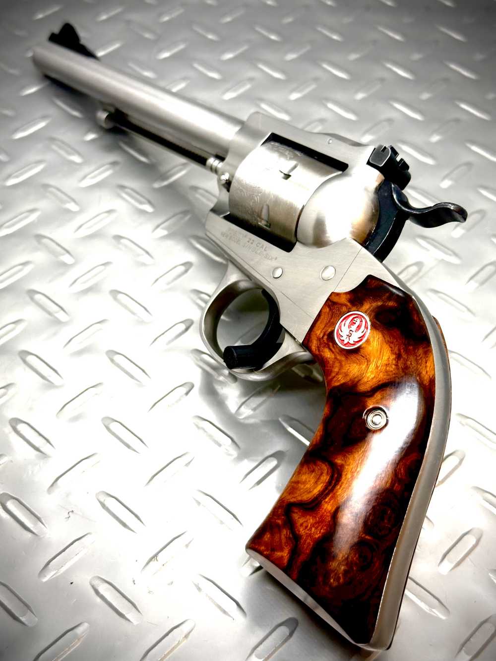 RARE | Bisley Stainless Single Six | Power Custom Hammer/Trigger | Ironwood-img-3