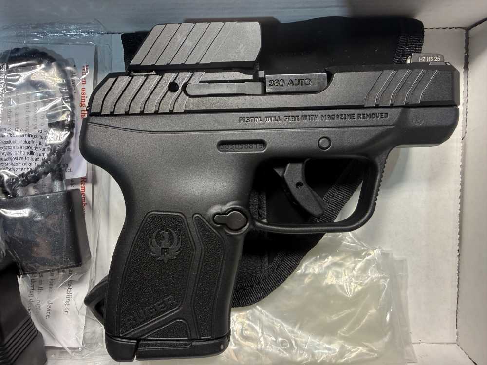 Ruger LCP Max with fiber optic red dot 380-img-1