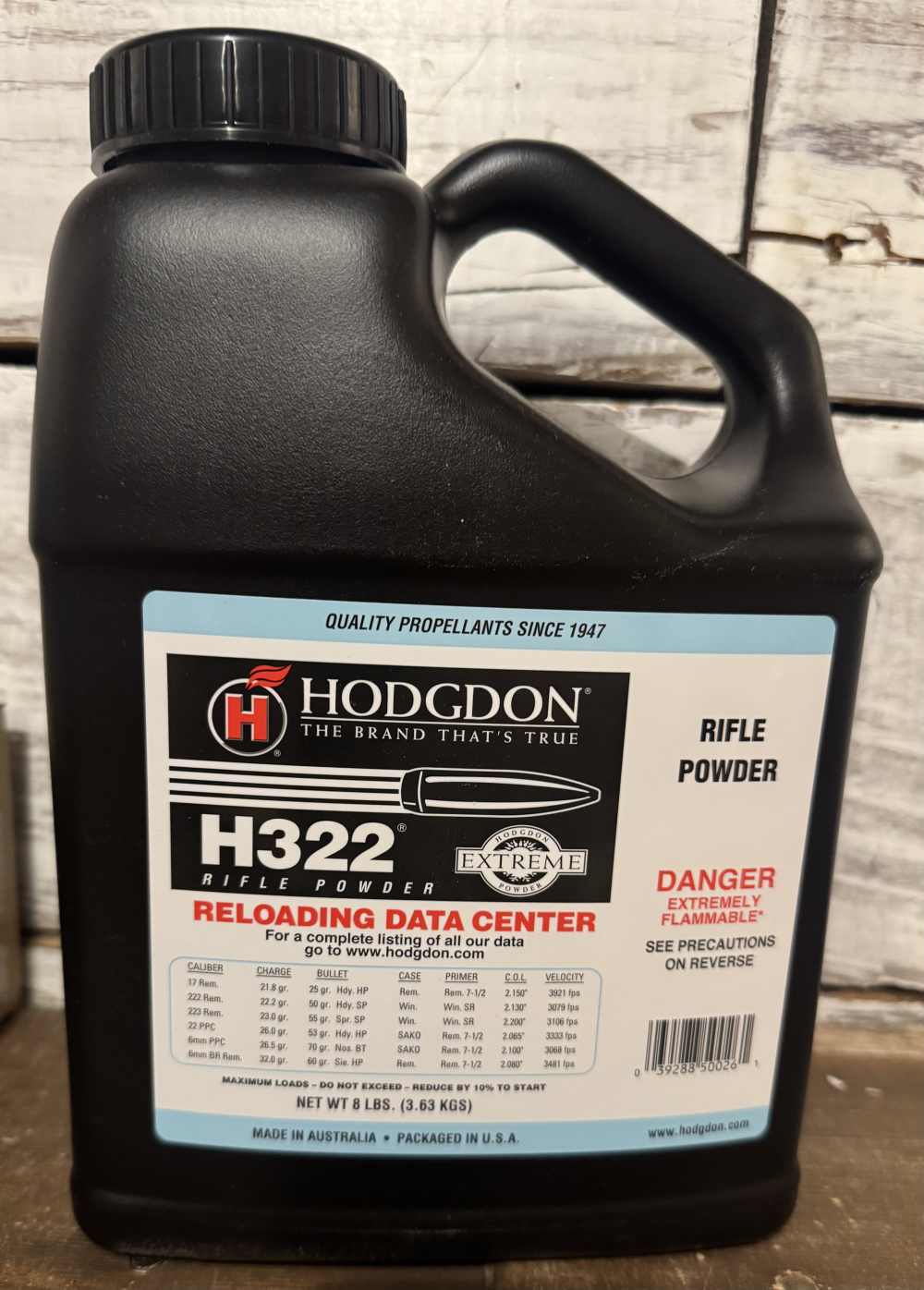 Hodgdon Extreme H322 Rifle Powder Multi-Caliber 8 lbs 8#-img-0